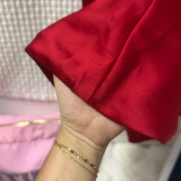 NWT Norma Kamali Deep Drape Neck Gown in Tiger Red - Picture 13 of 14